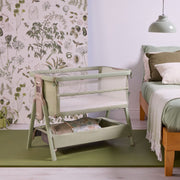 Tutti Bambini Cozee Zen Bedside Crib - Eucalyptus