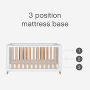 Tutti Bambini Fika 3pc Room Set - White/Light Oak