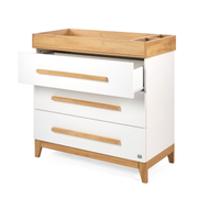Tutti Bambini Halle Chest Changer - White / Golden Oak