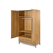 Tutti Bambini Halle Wardrobe - Golden Oak / Mushroom