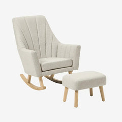 Tutti Bambini Jonah Rocking Chair & Foot Stool Set - Pebble