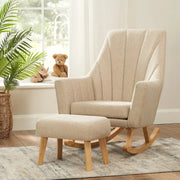 Tutti Bambini Jonah Rocking Chair & Foot Stool Set - Stone