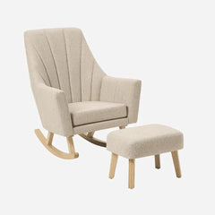 Tutti Bambini Jonah Rocking Chair & Foot Stool Set - Stone
