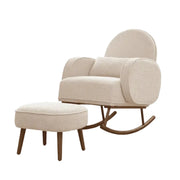 Tutti Bambini Micah Rocking Chair & Footstool - Fresh Cream