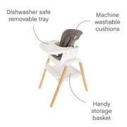 Tutti Bambini Nova Evolutionary Highchair - Grey/Oak
