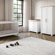 Silver Cross Valencia Dresser & Wardrobe - White