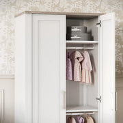 Silver Cross Valencia Dresser & Wardrobe - White