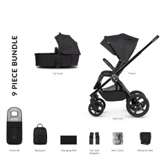 Venicci Upline 2 2 In 1 Bundle - All Black