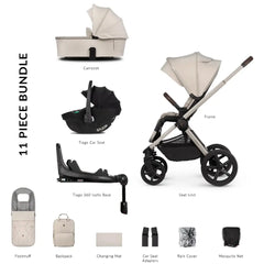 Venicci Upline 2 3 In 1 + Base Bundle - Stone Beige