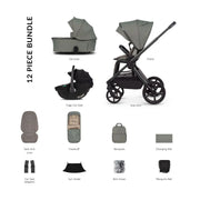 Venicci Upline 3 - 3in1 Black Tiago Bundle - Aloe