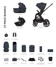 Venicci Upline 3 Hunter 3in1 Bundle with Beige Tiago Car Seat - Navy