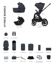 Venicci Upline 3 Hunter 3in1 Bundle with Black Tiago Car Seat - Navy
