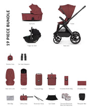 Venicci Upline 3 Hunter 3in1 Bundle with Black Tiago Car Seat - Red