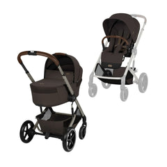 Cybex Balios S Lux Taupe Pushchair & Carrycot - Chocolate Brown