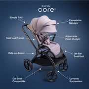 iCandy Core 2 Pushchair and Carrycot Complete Bundle - Black