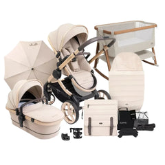 iCandy Peach 7 With Cozee Air Bedside Crib Sleep Bundle - Biscotti