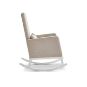 Obaby High Back Rocking Chair - White & Oatmeal