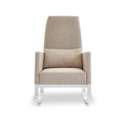 Obaby High Back Rocking Chair - White & Oatmeal