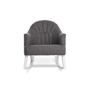 Obaby Round Back Rocking Chair - White & Grey
